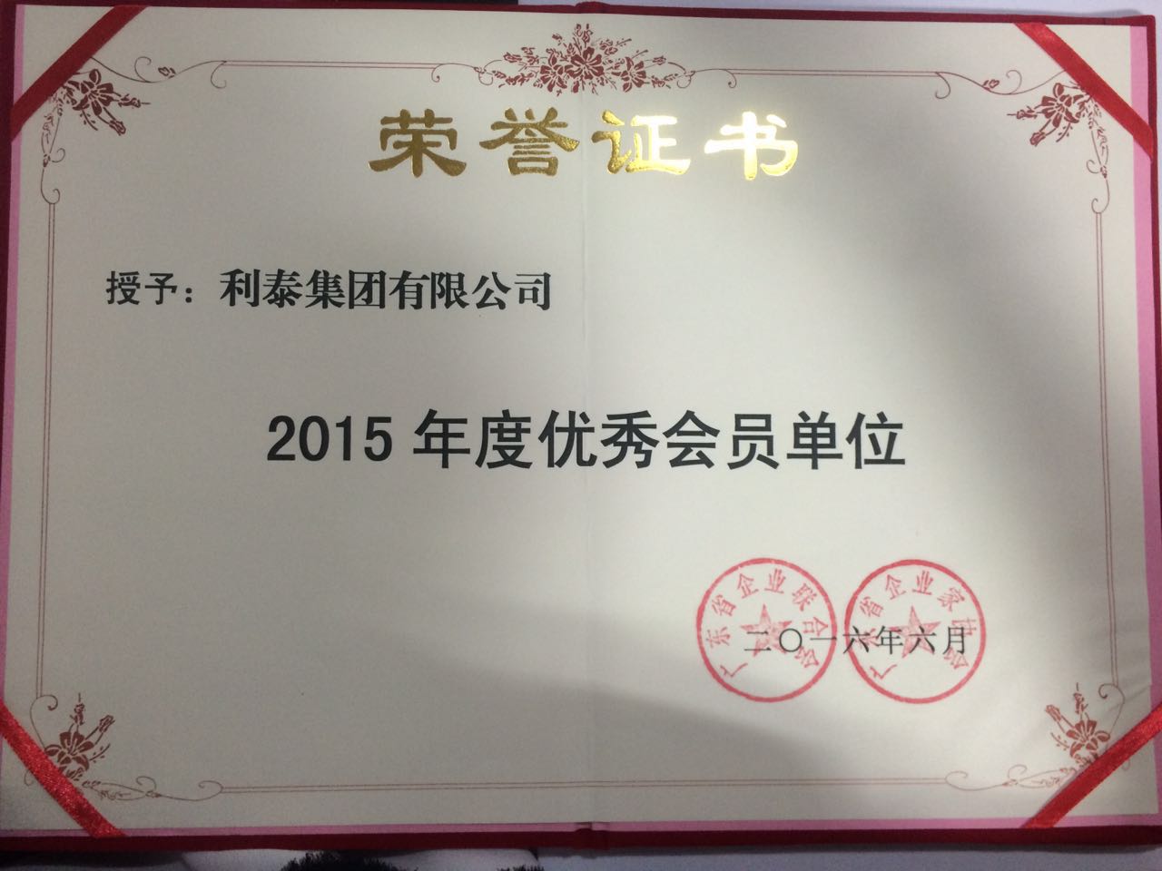 2015年度優(yōu)秀會員單位-廣東省企業(yè)家協(xié)會